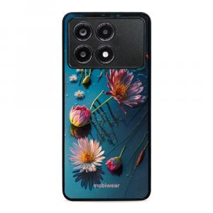 Etui ochronne do Xiaomi Poco X6 Pro, Mobiwear Glossy Case, niebiesko-kwieciste
