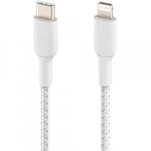 Kabel Belkin Boost Charge Braided MFi USB-C do Lightning 2m, biały