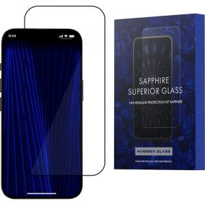 Szkło szafirowe Hammer Glass Sapphire Superior do iPhone 14 Pro Max, czarna ramka