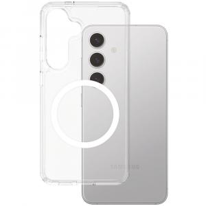 OUTLET: Etui CARE by PanzerGlass Flagship Urban Combat Qi do Galaxy S25 Plus, przezroczysto-białe