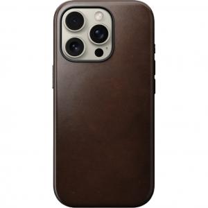Skórzane etui Nomad Modern Leather Horween Series do MagSafe, do iPhone 16 Pro, ciemnobrązowe