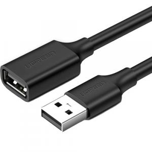 Kabel przejściówka Ugreen USB 2.0 (męski) - USB 2.0 (żeński), przedłużacz 480 Mb/s, 3 m, czarny