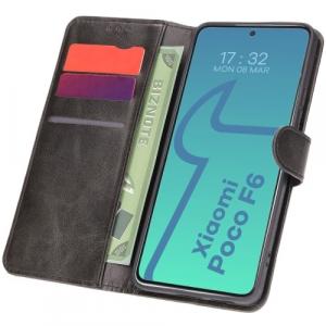 Etui z klapką Bizon Case Pocket do Xiaomi Poco F6, czarne