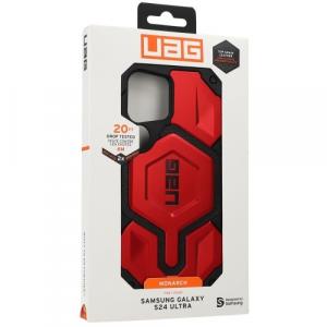 Etui pancerne Urban Armor Gear UAG Monarch do Galaxy S24 Ultra, czarno-czerwone