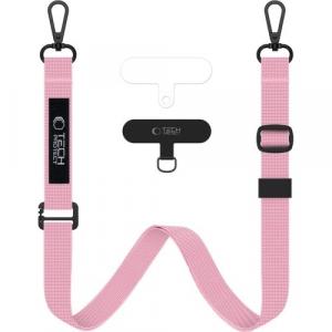 Smyczka na nadgartek / ramię do telefonu Tech-Protect C6S Rope Wrist Strap, różowe