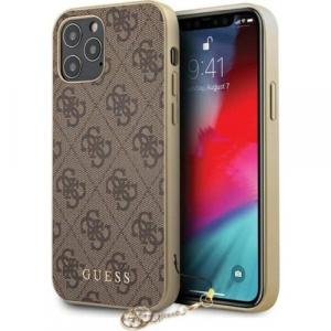 Etui Guess 4G Charms Collection do iPhone 12/ 12 Pro, brązowe