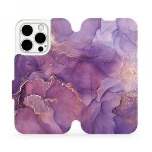 Etui z klapką do iPhone 15 Pro, Mobiwear Book, fioletowe