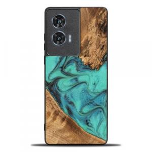 Drewniane etui do Motorola Edge 50 Fusion, Bewood Unique Turquoise