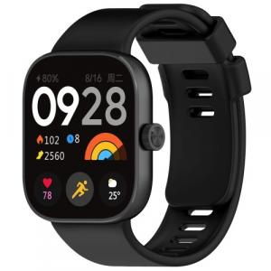 Pasek Bizon Strap Watch Silicone do Xiaomi Redmi Watch 4 / Xiaomi Band 8 Pro, czarny