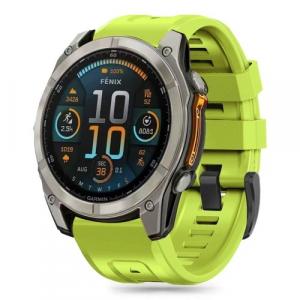 Pasek Tech-Protect Silicone, QuickFit 26mm do Garmin Fenix 8 (51 mm) / 7X Pro / 7X / 6X Pro, neonowy zielony