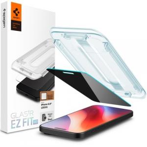 Szkło do etui + Aplikator Spigen Glas.tr Privacy EZ Fit 1-Pack do iPhone 16 Pro Max