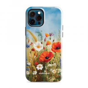 Etui ochronne do iPhone 12 Pro, Mobiwear Elite Pro, łąkowe kwiaty