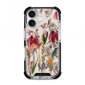 Etui ochronne do iPhone 16 do MagSafe, Mobiwear Elite Bumper, bukiet kwiatów