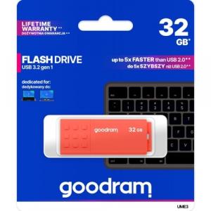 Pendrive USB-A 3.2 Gen 1, Goodram UME3 32GB, 60MB/s, pomarańczowy