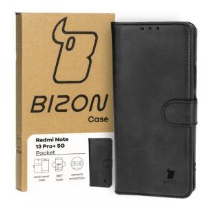 Etui z klapką Bizon Case Pocket do Xiaomi Redmi Note 13 Pro+ 5G, czarne