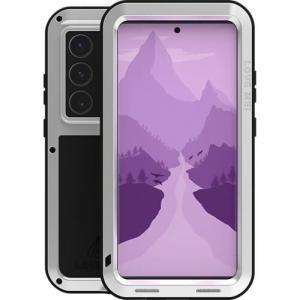 Etui pancerne LOVE MEI Powerful do Galaxy S24 Ultra, srebrne