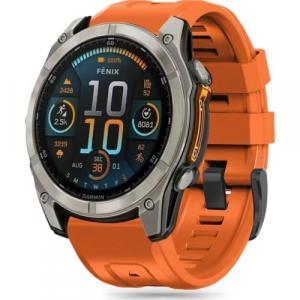 Pasek Tech-Protect Silicone, QuickFit 26mm do Garmin Fenix 8 (51 mm) / 7X Pro / 7X / 6X Pro, pomarańczowy