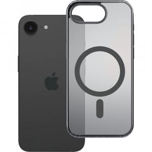 Etui 3mk Frosty MagCase do iPhone 16e, półprzezroczyste z czarnym