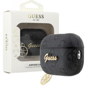 Etui Guess 4G Strass Charm Case AirPods Pro 2, czarne
