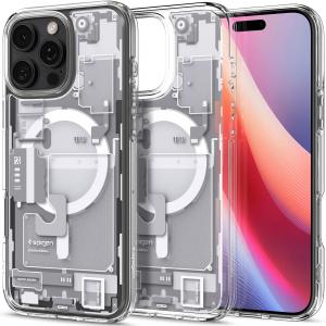 Etui Spigen Ultra Hybrid Mag do MagSafe do iPhone 16 Pro Max, biało-szare (Zero One)