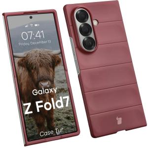 Pancerne etui Bizon Case Tur do Galaxy Z Fold7, burgundowe