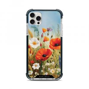 Etui ochronne do iPhone 11 Pro Max do MagSafe, Mobiwear Elite Bumper, łąkowe kwiaty