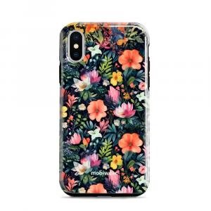 Etui ochronne do iPhone X, Mobiwear Elite Pro, kolorowo-kwieciste