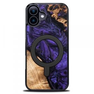 Drewniane etui Bewood Unique - Violet do MagSafe do iPhone 16 Plus