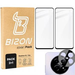 2x Szkło + szybka na aparat Bizon Edge 2 Pack do Realme 12/12x