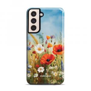 Etui ochronne do Galaxy S21 Plus, Mobiwear Elite Pro, łąkowe kwiaty