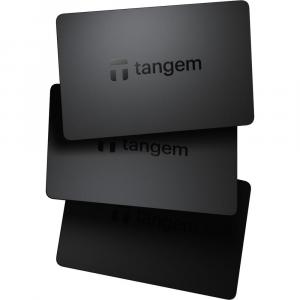 Portfel sprzętowy do kryptowalut Tangem Wallet, zestaw kart NFC, 3 sztuki, czarny