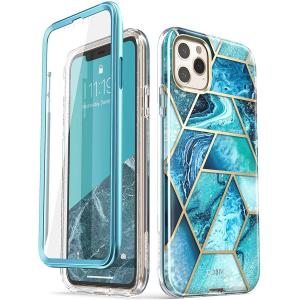 OUTLET: Etui pancerne Supcase i-Blason Cosmo iPhone 11 Pro, marmurowe niebieskie