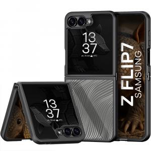 Etui Dux Ducis AIMO do Galaxy Z Flip7, czarno-przezroczyste