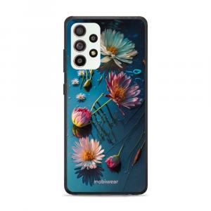 Etui ochronne do Galaxy A52, Mobiwear Glossy Case, niebiesko-kwieciste