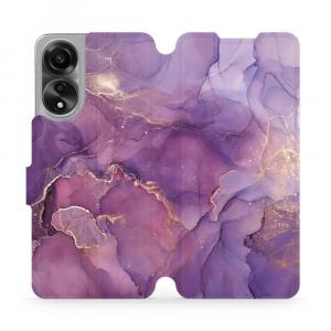 Etui z klapką do Oppo A78 5G, Mobiwear Book, fioletowe
