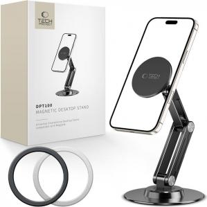 Uchwyt, podstawka, stojak biurkowy magnetyczny Tech-Protect DPT100 do telefonu, do MagSafe, czarny