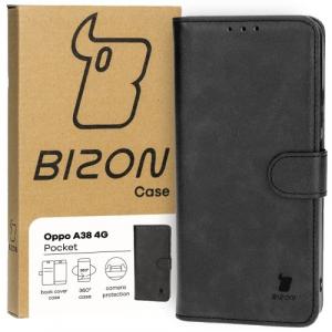 Etui z klapką Bizon Case Pocket do Oppo A38 4G, czarne