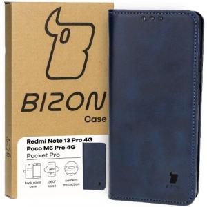 Etui z klapką Bizon Case Pocket Pro do Xiaomi Redmi Note 13 Pro 4G / Poco M6 Pro 4G, granatowe