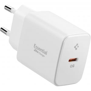 Ładowarka sieciowa Spigen ArcStation Essential EE201EU PD 3.0, USB-C 20W, biała