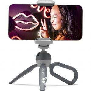 Statyw stołowy Joby HandyPod Clip z klamrą do smartfona i wbudowanym karabińczykiem, szary