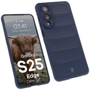 Pancerne etui Bizon Case Tur do Galaxy S25 Edge, granatowe