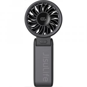 Wiatrak podręczny, biurkowy wentylator, wiatraczek JisuLife Handheld Fan Life7 5000mAh, czarny