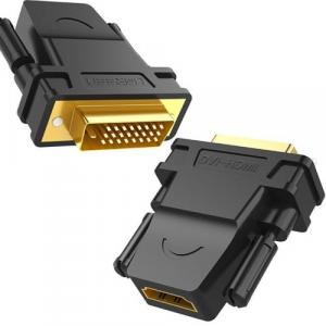 Przejściówka / adapter Ugreen ze złącza HDMI Typ A (żeński) na DVI 24+1 (męski) FHD 60Hz, czarny