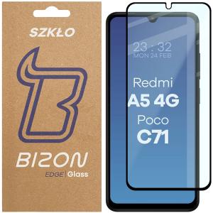 Szkło hartowane Bizon Glass Edge 2 do Xiaomi Redmi A5 4G/Poco C71, czarna ramka