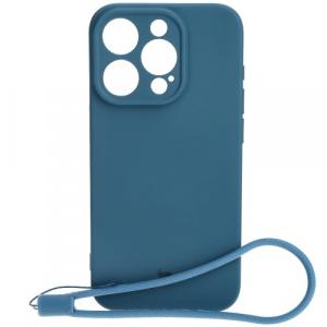 Etui Bizon Case Silicone do iPhone 15 Pro, granatowe