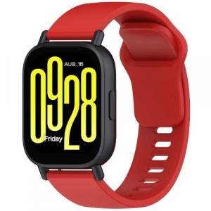 Pasek silikonowy do smartwatcha, Bizon Strap Watch Silicone Pro H, QuickRelease 22 mm, czerwony