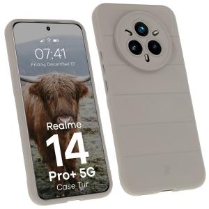 Pancerne etui Bizon Case Tur do Realme 14 Pro Plus 5G, jasnoszare