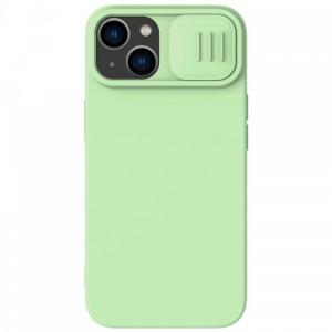 Etui z ochroną aparatu Nillkin CamShield Silky Silicone Case do iPhone 14 Plus, zielone