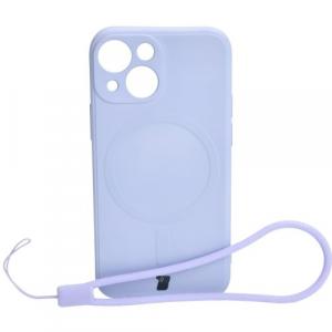Etui Bizon Case Silicone MagSafe Sq do iPhone 13 Mini, jasnofioletowe