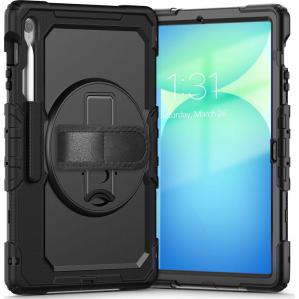 Etui z osłoną ekranu Tech-Protect Solid do Galaxy Tab S10 FE Plus, czarne